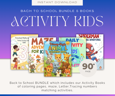 Back to School Learning & Fun Bundle – 5 Printable Activity Books for Kids